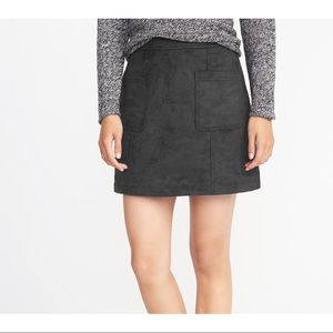 Old Navy Faux-Suede Utility A-Line Skirt